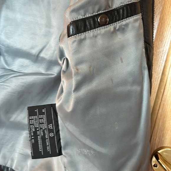 Harley Davidson heavy black leather jacket with silver studding. XS - Picture 9 of 9